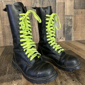 Gripfast Vintage Steel Toe Black Work Boots Mens EUR 35 US 6